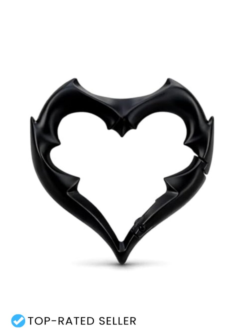 Y2K Heart Carabiner Keychain Metal Clip for Keys Purse Bag Goth